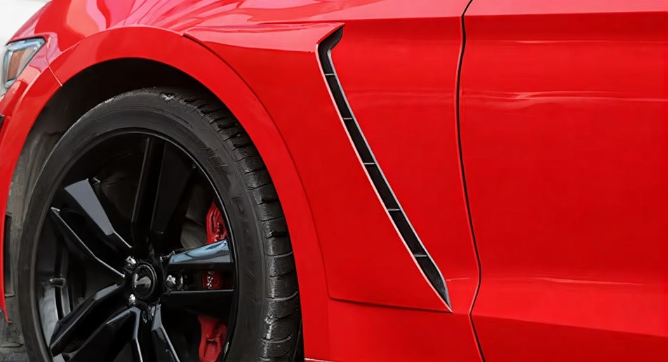 FORD MUSTANG CARBON FIBER SIDE FENDER VENTS TRIM 2015-2023Y