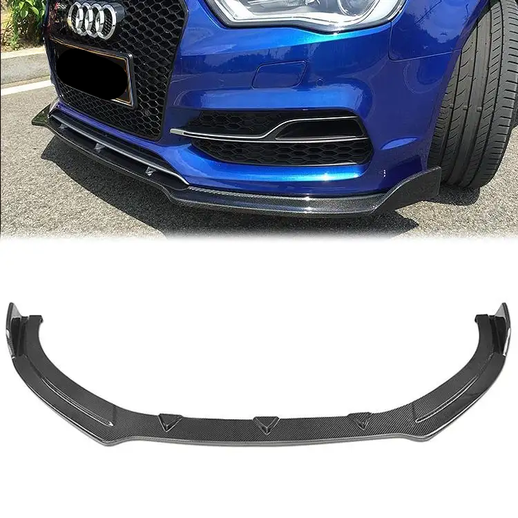 AUDI A3/S3/RS3 CARBON FIBER FRONT BUMPER LIP 2013-2016Y