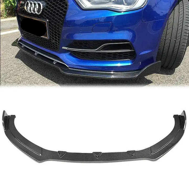AUDI A3/S3/RS3 CARBON FIBER FRONT BUMPER LIP 2013-2016Y