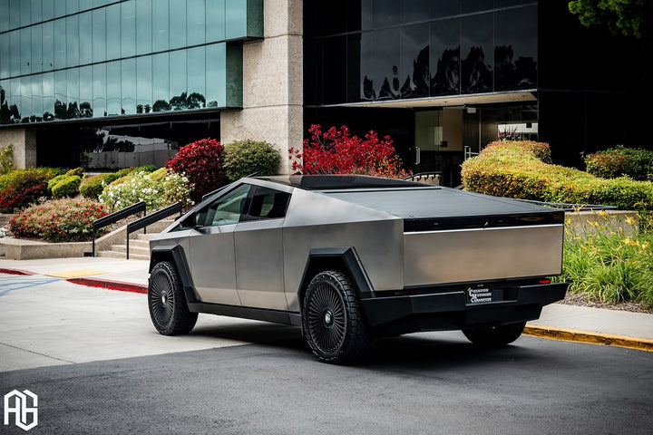 Tesla Cybertruck on custom forged wheels
