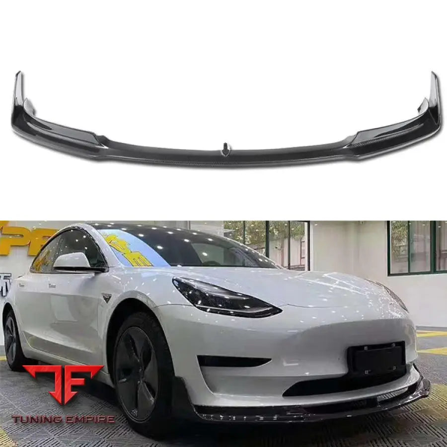 TESLA MODEL 3 CARBON FIBER FRONT LIP 2017-2019Y