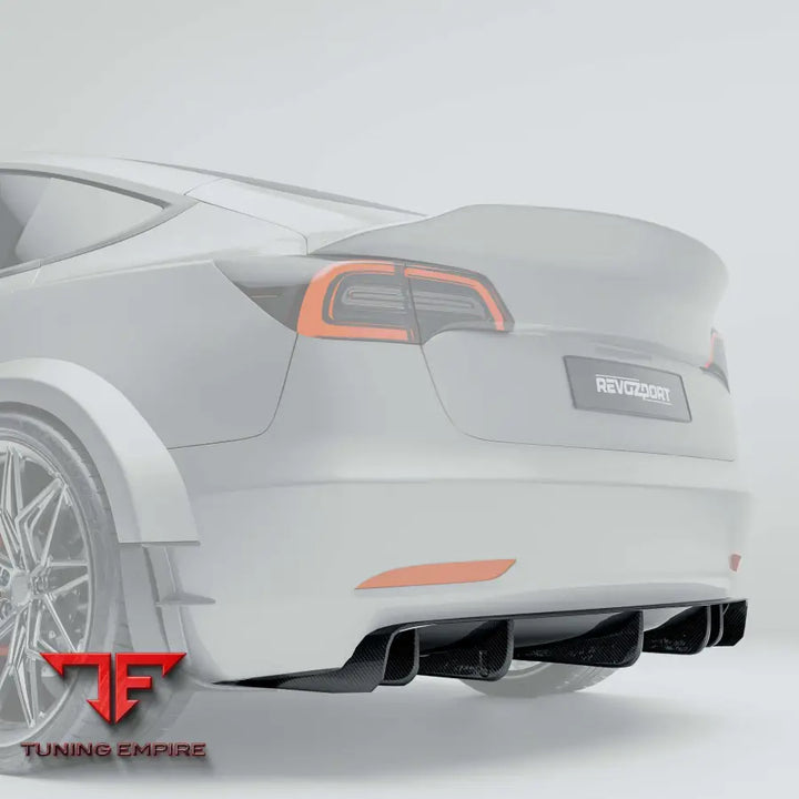 TESLA MODEL 3 CARBON FIBER REAR DIFFUSER