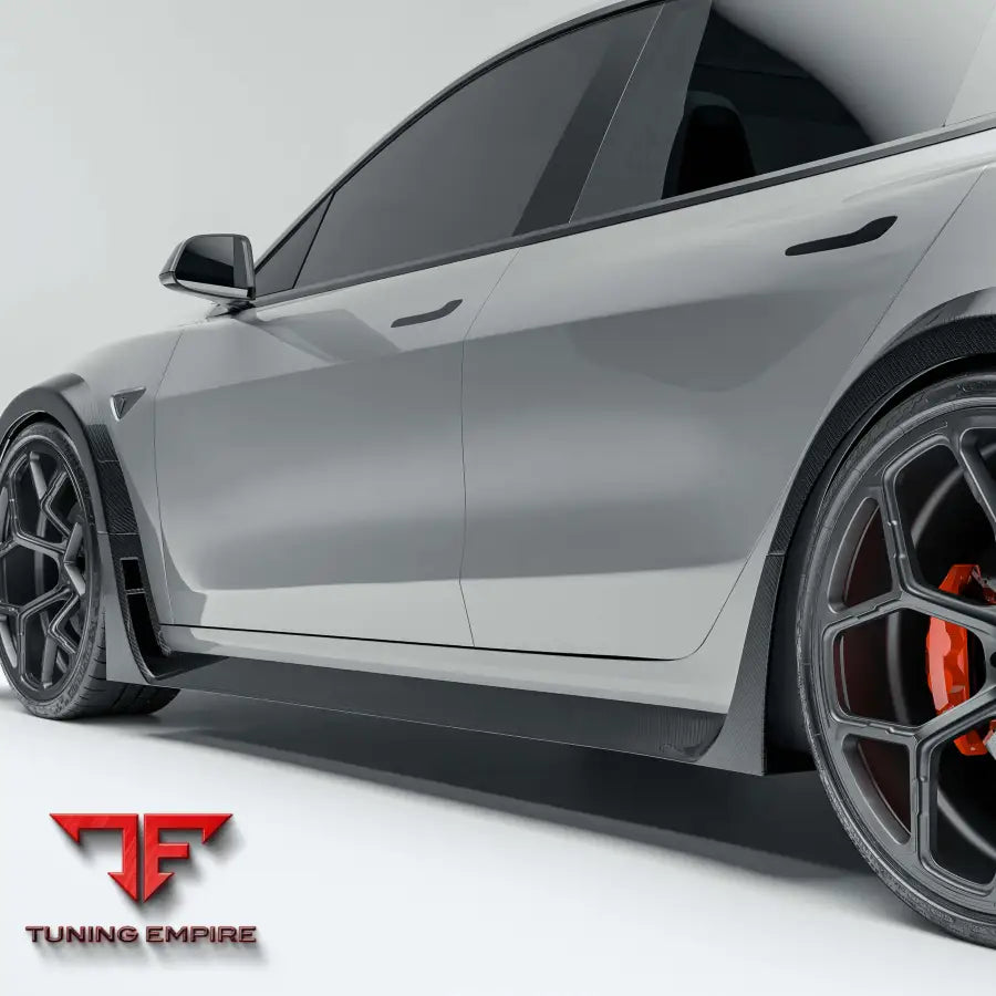 TESLA MODEL 3 CARBON FIBER SIDE SKIRTS
