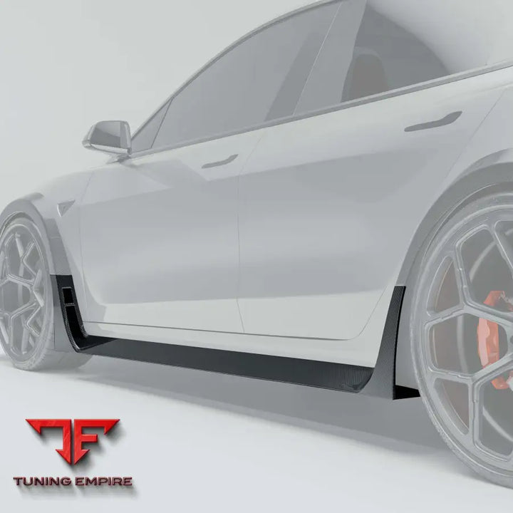 TESLA MODEL 3 CARBON FIBER SIDE SKIRTS