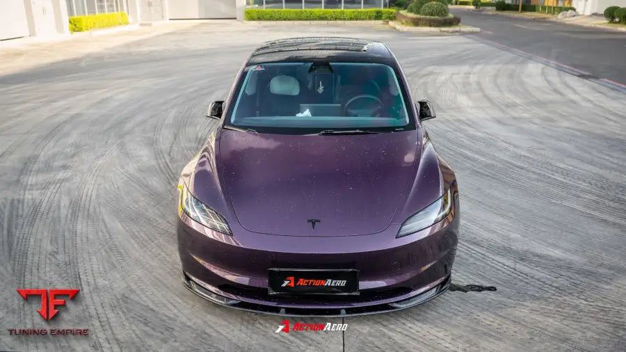 TESLA MODEL 3 HIGHLAND 2024-ON ABS ACTION AERO SERIES FRONT LIP - Front Lip