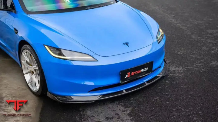 TESLA MODEL 3 HIGHLAND 2024-ON ACTION AERO SERIES FRONT LIP & SPLITTER - Front Lip