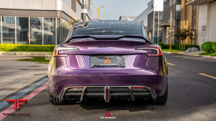 Tesla Model 3 Highland AE Design rear lip spoiler