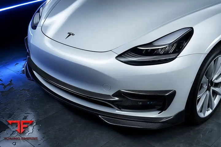 TESLA MODEL 3 IMP PERFORMANCE CARBON FIBER MIDDLE FRONT LIP BSD