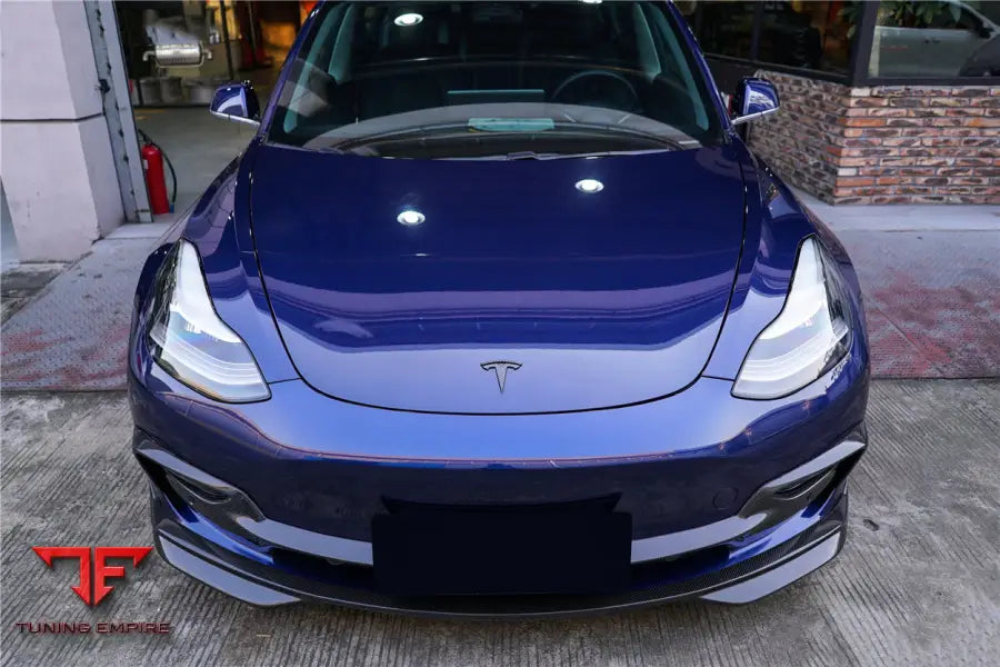 TESLA MODEL 3 IMP PERFORMANCE CARBON FIBER MIDDLE FRONT LIP BSD