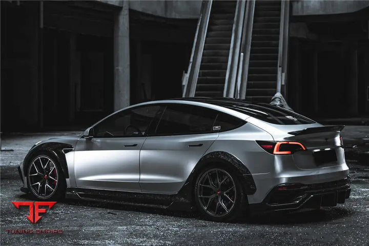 TESLA MODEL 3 IMP PERFORMANCE CARBON FIBER SIDE SKIRTS WITH UNDER BOARD BSD