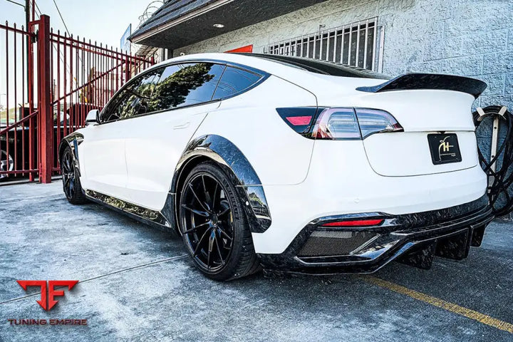 TESLA MODEL 3 IMP PERFORMANCE CARBON FIBER SIDE SKIRTS WITH UNDER BOARD BSD