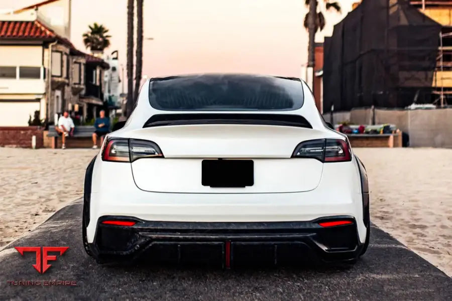TESLA MODEL 3 IMP PERFORMANCE PARTIAL CARBON FIBER REAR BUMPER BSD
