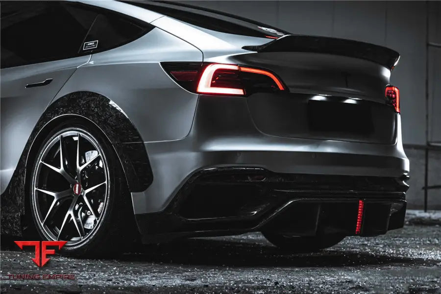 TESLA MODEL 3 IMP PERFORMANCE PARTIAL CARBON FIBER REAR BUMPER BSD