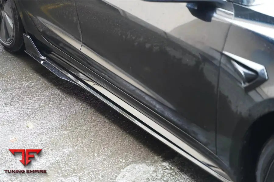 TESLA MODEL 3 LCI TURBO STYLE CARBON FIBER PATTERN LOOK BODY KIT BSD