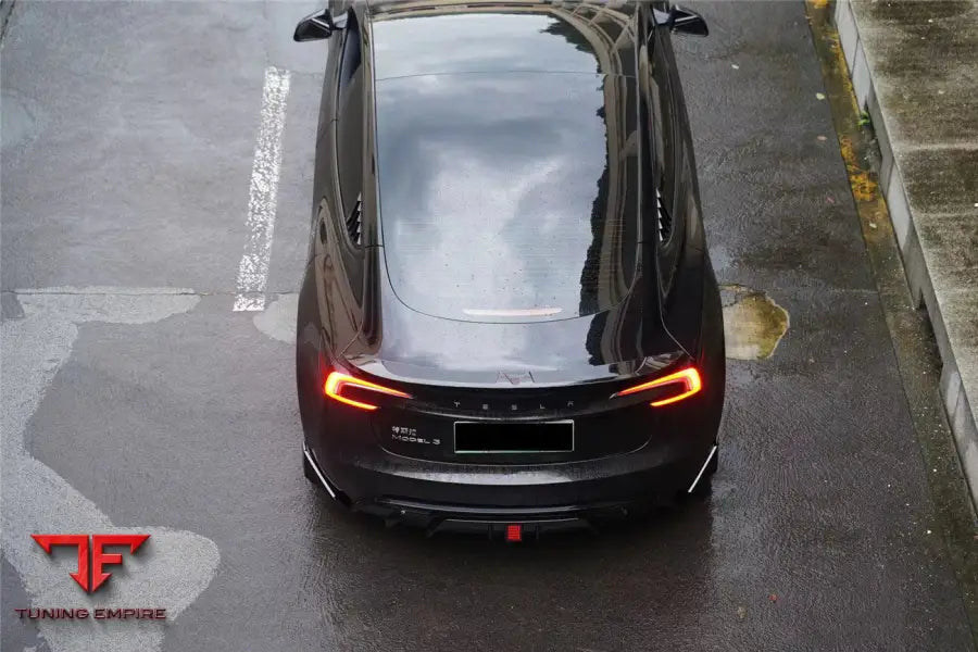 TESLA MODEL 3 LCI TURBO STYLE CARBON FIBER PATTERN LOOK BODY KIT BSD