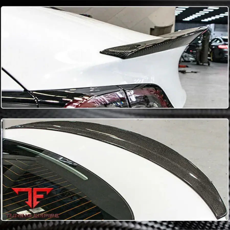 TESLA MODEL 3 SEDAN 4-DOOR CARBON FIBER REAR TRUNK SPOILER 2016-2022Y