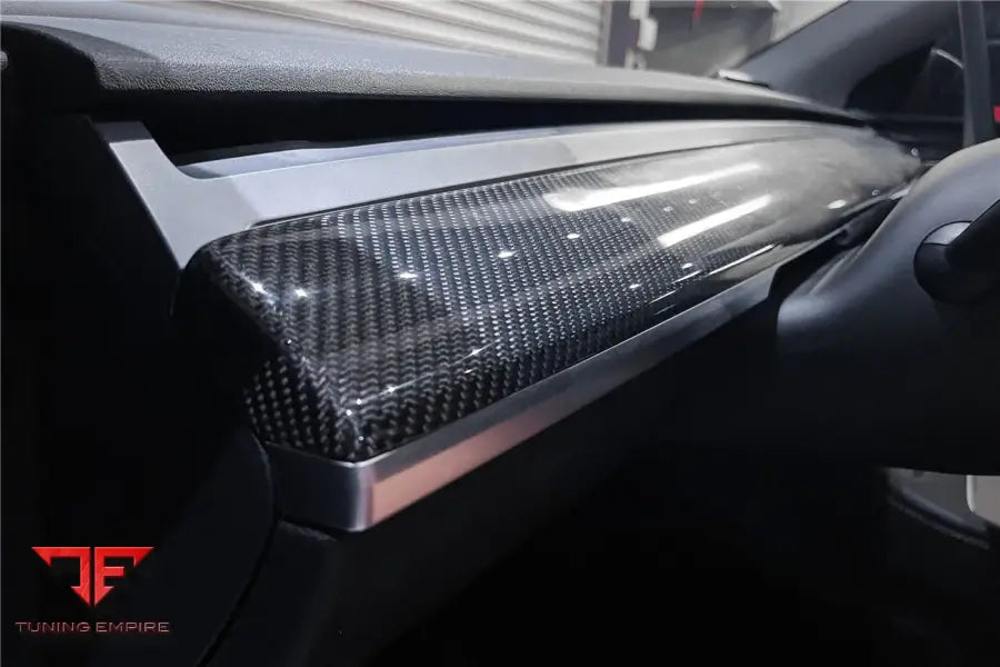 TESLA MODEL 3Y OEM STYLE AUTOCLAVE CARBON FIBER DASHBOARD TRIM INTERIOR REPLACEMENT BSD