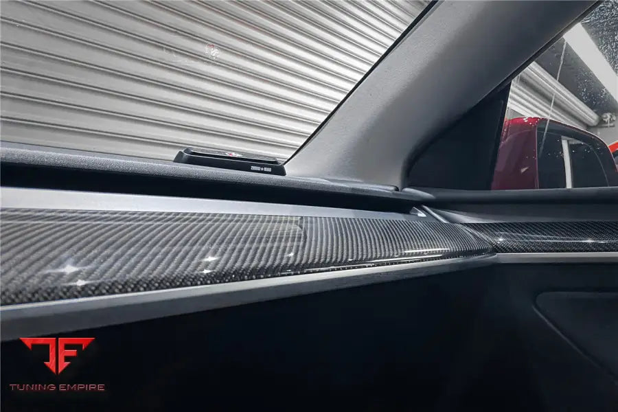 TESLA MODEL 3Y OEM STYLE AUTOCLAVE CARBON FIBER DASHBOARD TRIM INTERIOR REPLACEMENT BSD