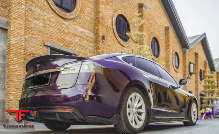 TESLA MODEL S 1st & 2nd GEN SEDAN CARBON FIBER REAR DUCK BILL TAIL SPOILER