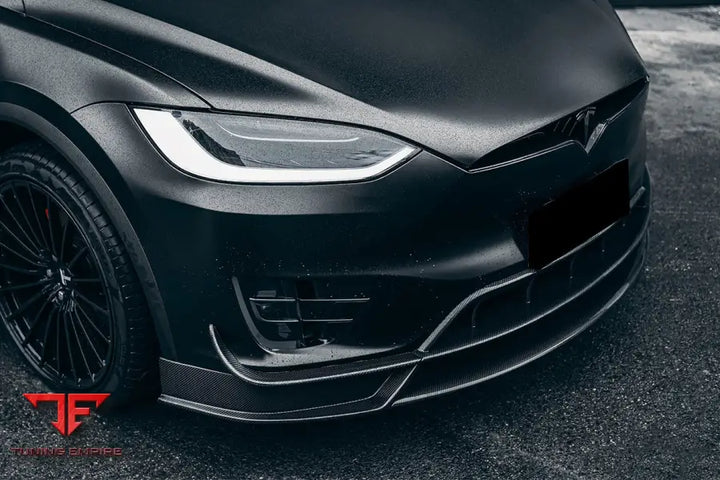 TESLA MODEL X SUV RZS STYLE CARBON FIBER FRONT CANARDS BSD
