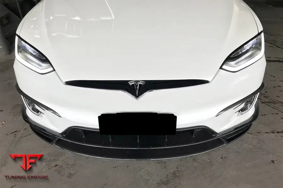 TESLA MODEL X SUV RZS STYLE CARBON FIBER FRONT CANARDS BSD