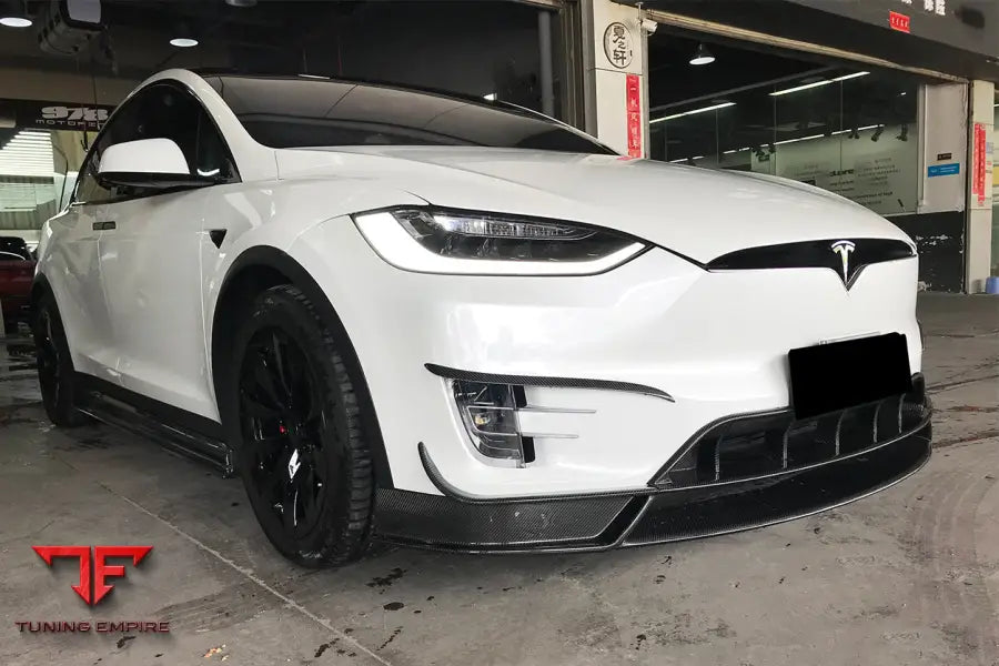 TESLA MODEL X SUV RZS STYLE CARBON FIBER FRONT CANARDS BSD