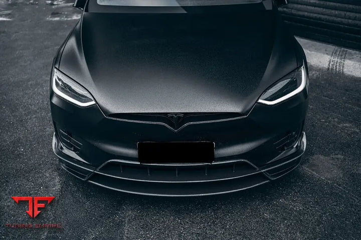 TESLA MODEL X SUV RZS STYLE CARBON FIBER FRONT LIP BSD