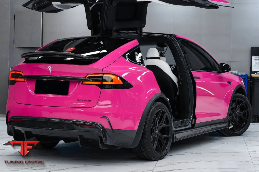 TESLA MODEL X SUV RZS STYLE CARBON FIBER REAR DIFFUSER BSD