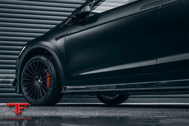 TESLA MODEL X SUV RZS STYLE CARBON FIBER SIDE SKIRTS BSD