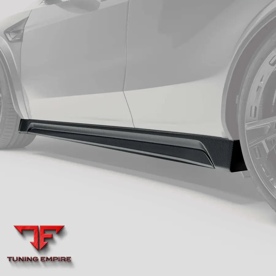 TESLA MODEL Y JUNIPER CARBON FIBER SIDE SKIRTS