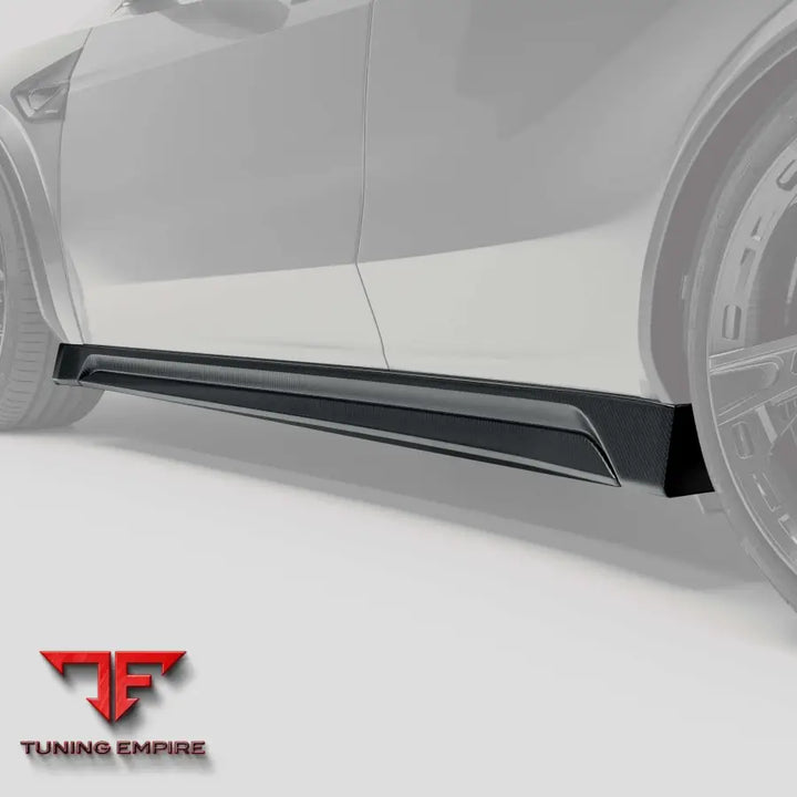 TESLA MODEL Y JUNIPER CARBON FIBER SIDE SKIRTS