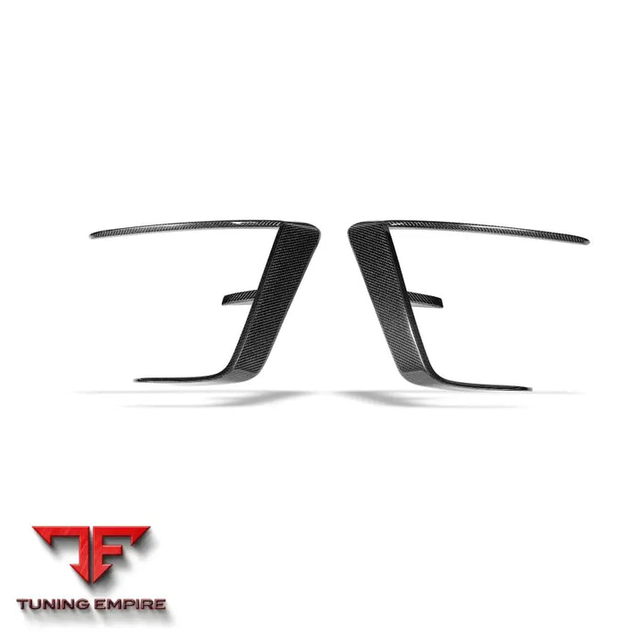 TESLA MODEL Y PREMIUM JUNIPER CARBON FIBER FRONT BUMPER CANARDS