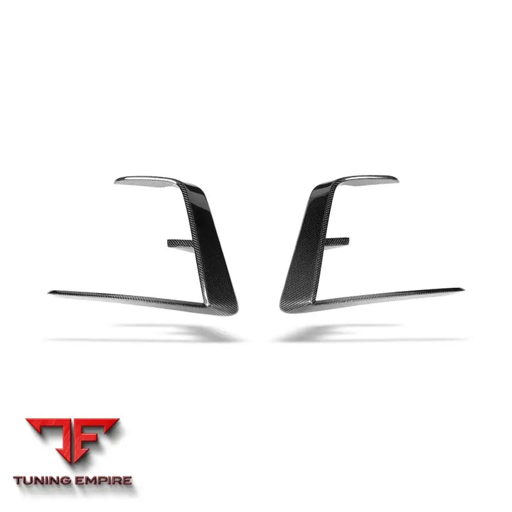 TESLA MODEL Y PREMIUM JUNIPER CARBON FIBER FRONT BUMPER CANARDS