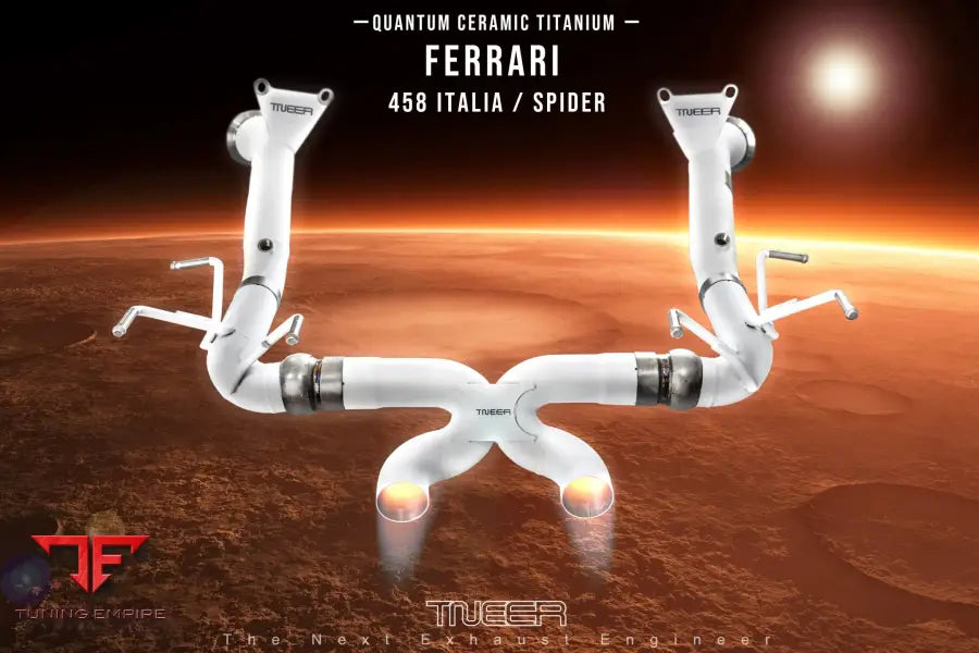 TNEER FERRARI 458 ITALIA /SPIDER CERAMIC COATED TITANIUM DOWNPIPE
