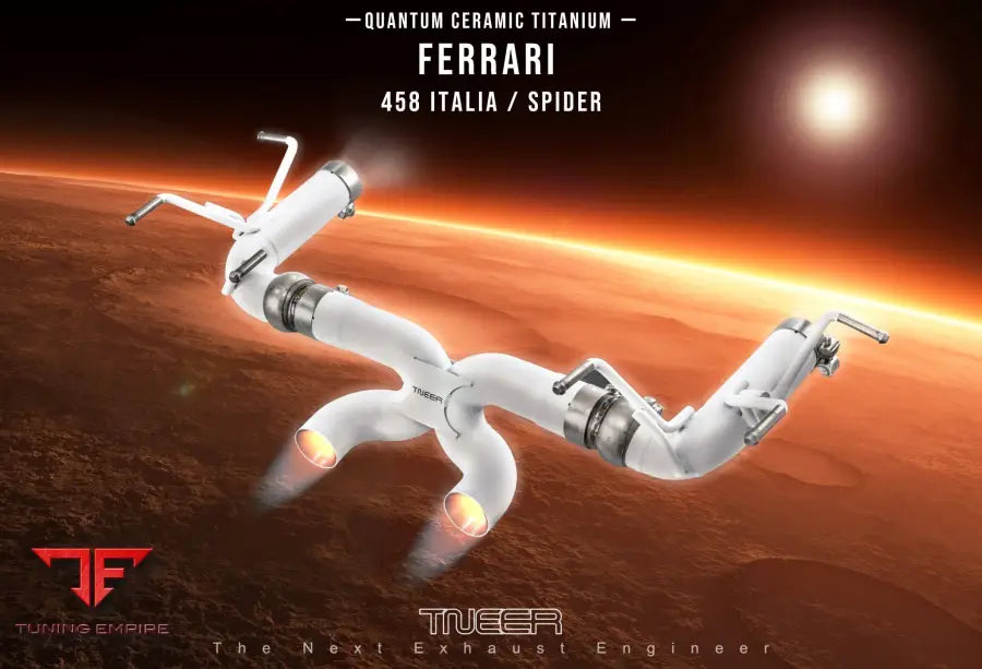 TNEER FERRARI 458 ITALIA /SPIDER CERAMIC COATED TITANIUM DOWNPIPE