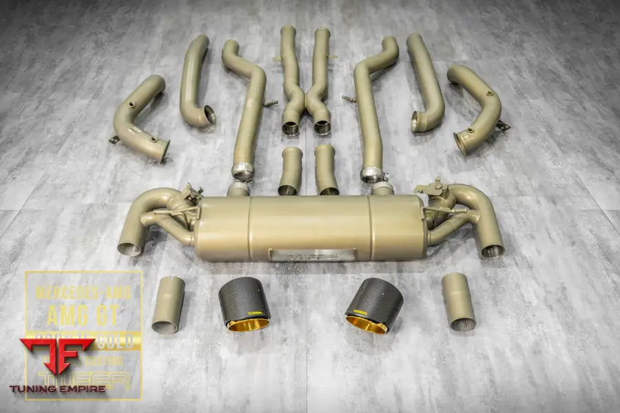 TNEER MERCEDES AMG GTS BRONZE GOLD EXHAUST SYSTEM