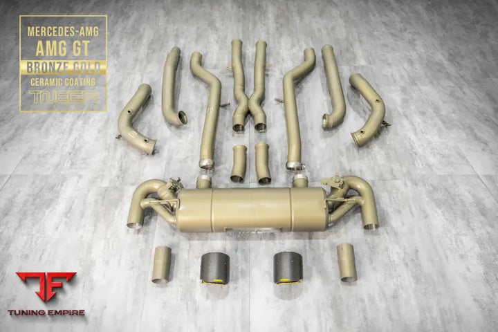 TNEER MERCEDES AMG GTS BRONZE GOLD EXHAUST SYSTEM