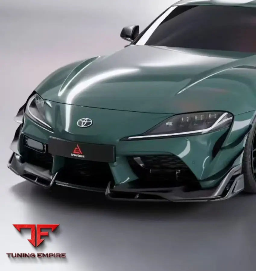TOYOTA SUPRA MK5 A90 A91 3.0 2.0 2020-ON DRY PRE- PREG AE FRONT LIP & SPLITTER - Front Lip