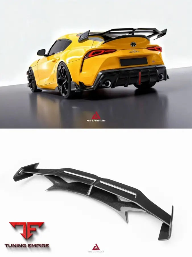 TOYOTA SUPRA MK5 A90 A91 3.0 2.0 2020-ON DRY PRE- PREG AE REAR WING SPOILER - Rear Wing & Spoiler