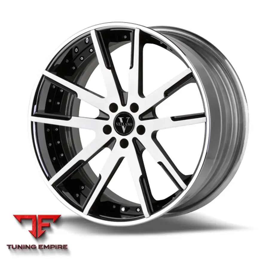 Vellano VKU Concave brushed and gloss black with chrome lip
