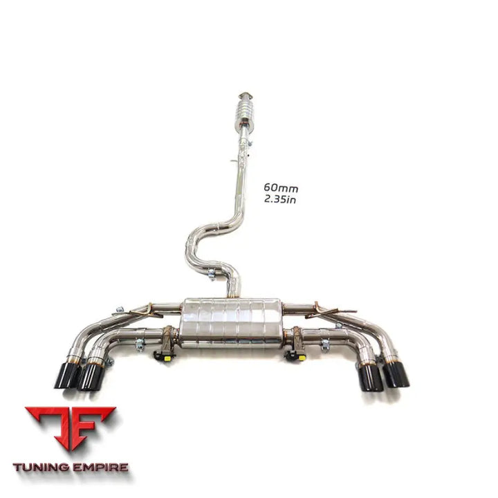 VOLKSWAGEN GOLF GTE MK7 STAINLESS STEEL CATBACK RAZOR EXHAUST WITH MUFFLER VALVE